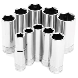 Performance Tool 3/8 in. drive S SAE Deep Socket Set 10 pc