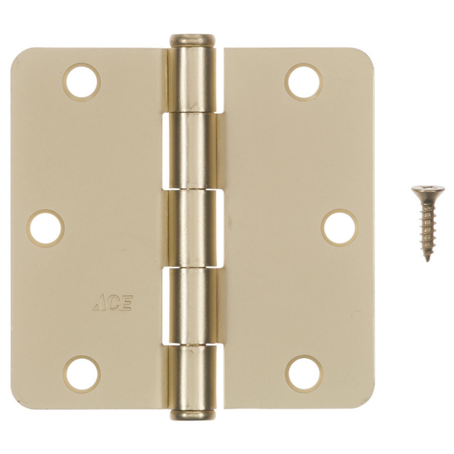 Ace 3.5 in. L Satin Brass Residential Door Hinge 3 pk - 01-3550-354 - Hardware Accessories  sku 01-3550-354