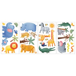 Roommates 12.75 in. W x 7 in. L Jungle Adventure Peel and Stick Wall Decal