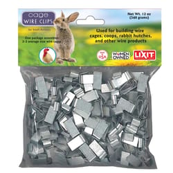 Lixit Small Galvanized Steel Cage Clips Gray 5 in. H X 5 in. W X 1 in. D