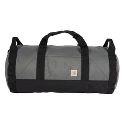 Carhartt Rain Defender Gray Classic Round Duffle Bag 27 in. H X 14 in. W