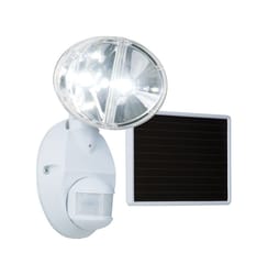 All-Pro Motion-Sensing 180 deg. LED White Outdoor Floodlight Solar Powered
