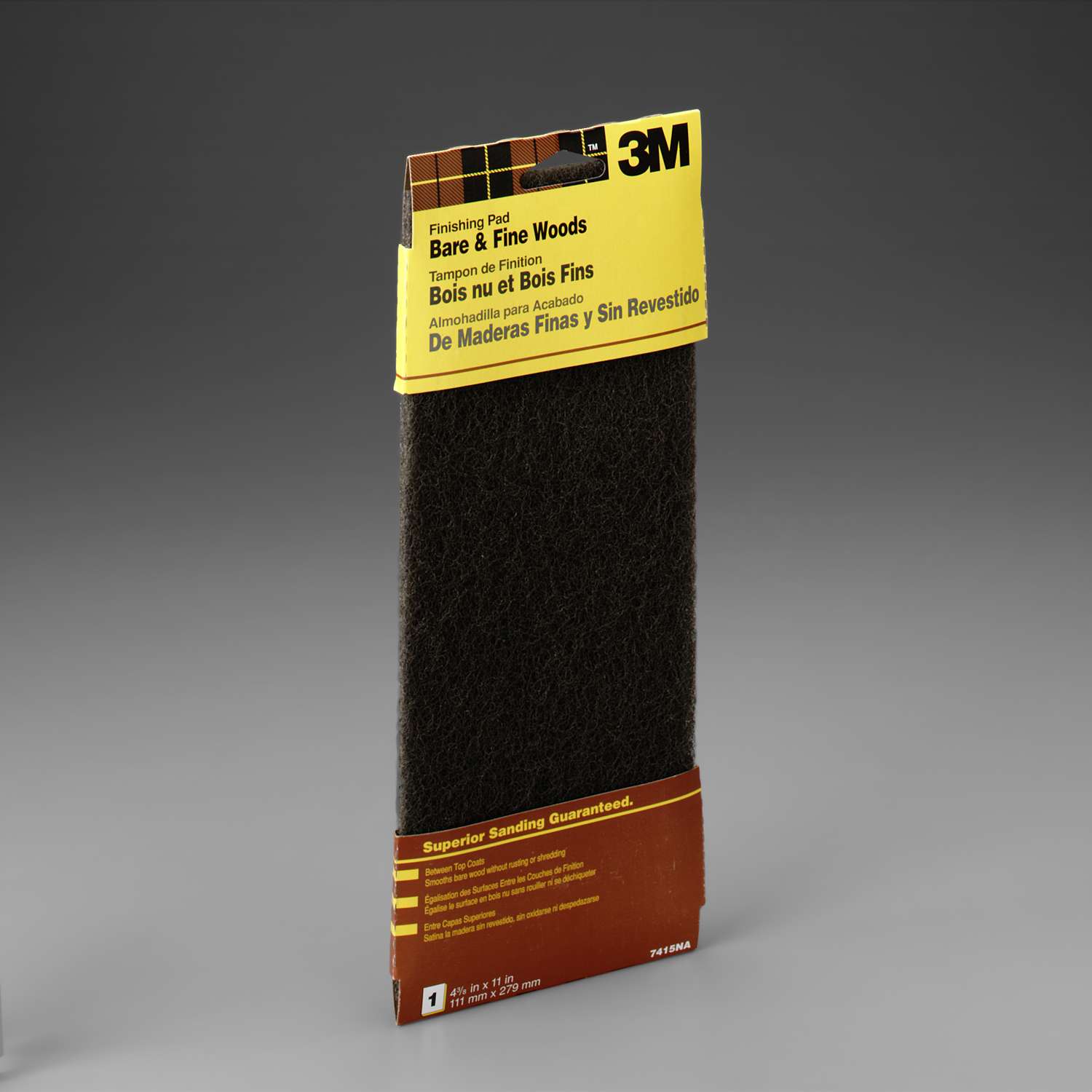 3M 11 in. L x 43/8 in. W Fine Heavy Duty Hand Sanding Pad Ace Hardware
