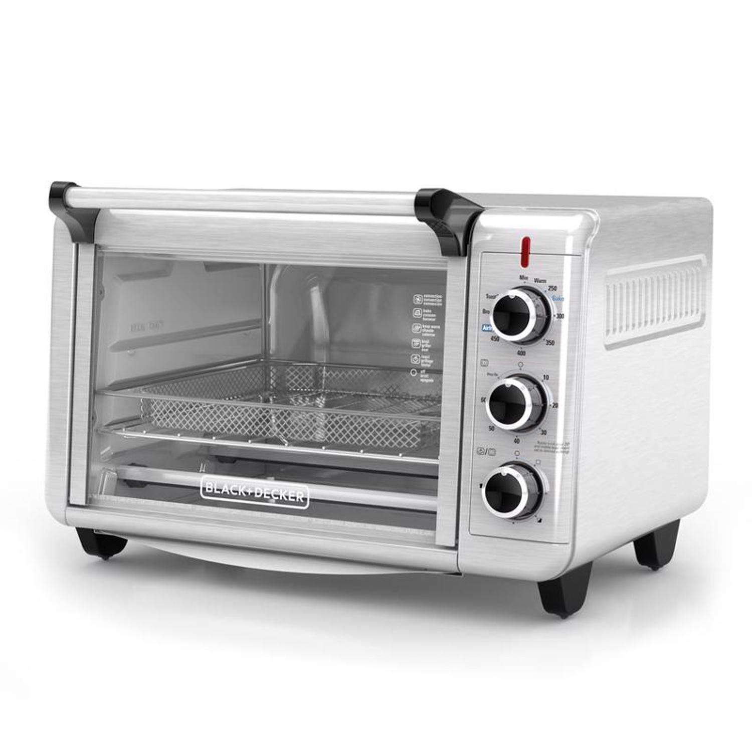 Black & Decker 4-Slice Toaster Oven White/Stainless  - Best Buy