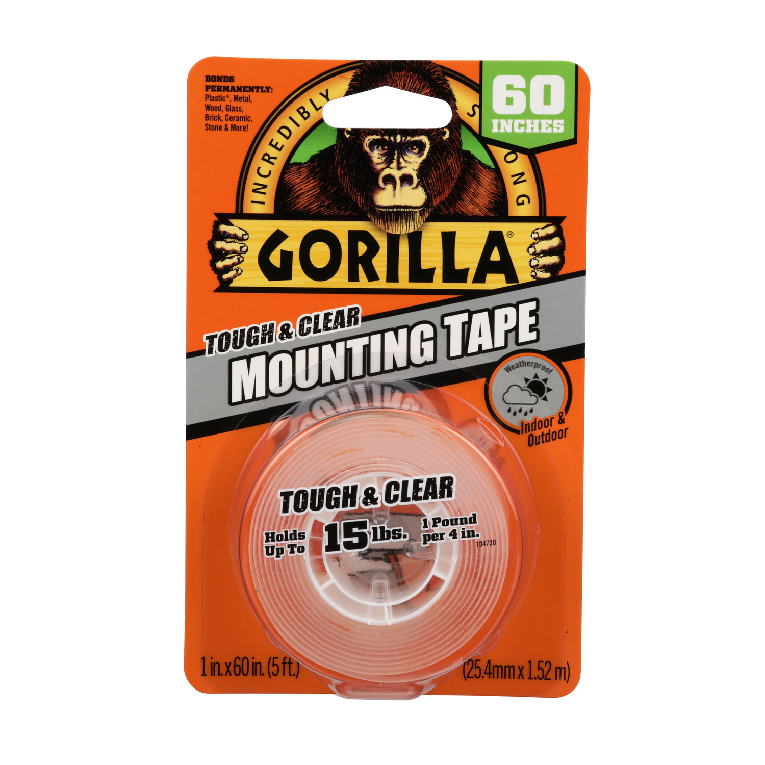 Gorilla Crystal Clear 2.88 in. W X 15 yd L Clear Duct Tape - Ace