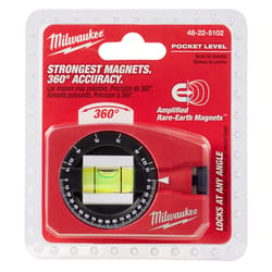 Milwaukee 4 in. Aluminum Magnetic Pocket Level 1 vial