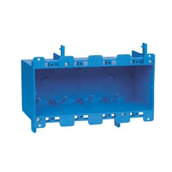 Carlon 68 cu in Rectangle PVC 4 gang Electrical Box Blue