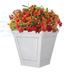 L&G Solutions 16.7 in. H X 16 in. D Polyresin New England Planter White