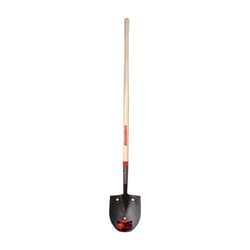 Razor-Back 58.63 in. Steel Round Rice Shovel Wood Handle