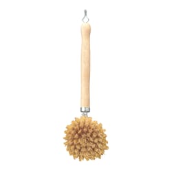 Harold Import Brown Wood Large Veggie/Dish Brush