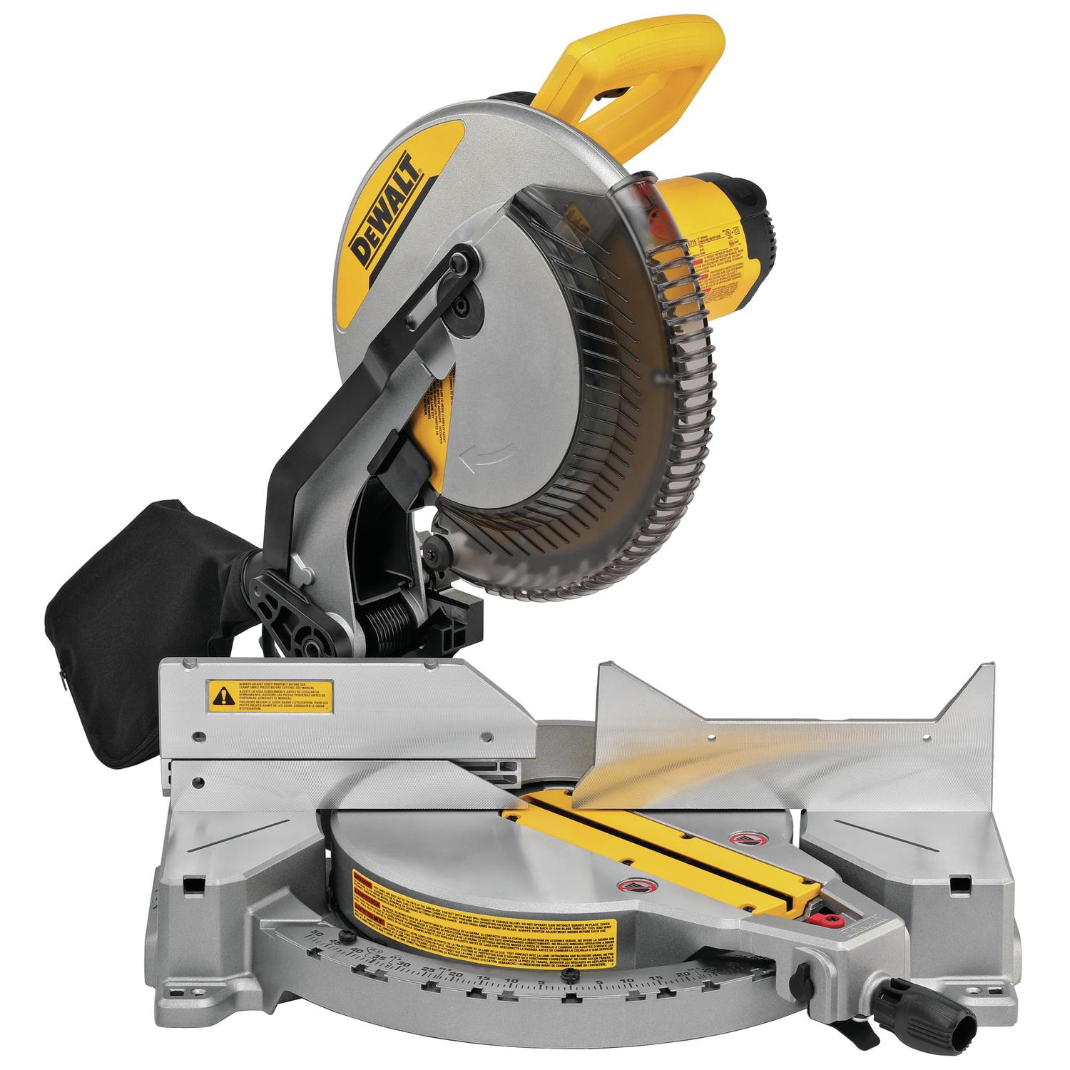 15 Amp 10 in. Dual Bevel Sliding Miter Saw with Laser Guide, Dust Bag, 13  ft. Power Cord, and 28-T Multi-Material Blade