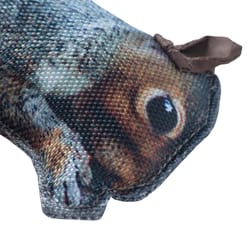 Browning Gray Fabric Squirrel Squeak Dog Toy One Size 1 pk