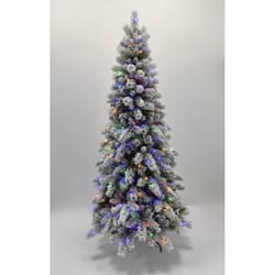 Holiday Bright Lights 7 ft. Slim LED 400 ct Arcadia Pine Sparkle Color Changing Christmas Tree