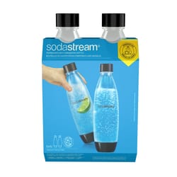 SodaStream Black 1 L Carbonator Bottle 2 pk