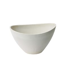 Algreen Products 10 in. H X 12 in. W X 16 in. D Plastic Wave Planter Whitestone