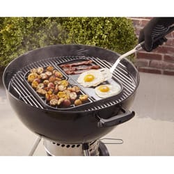 Weber Cast Iron/Porcelain Grill Top Griddle 14.29 in. L X 14.1 in. W 1 pk