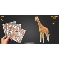 Metal Earth Giraffe 3D Model Kit Brown 61 pc