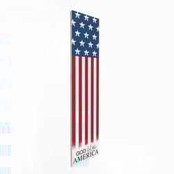 P Graham Dunn Multicolored Wood 60 in. H X 14 in. L X 0.75 in. W God Bless America Porch Sign