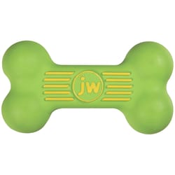 JW Pet Assorted ISqueak Bone Rubber Dog Toy Small 1 pk