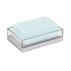 iDesign Clarity Brushed Clear Plastic Soap Dish