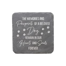 Pavilion Stones with Stories Gray Cement/Stone 7.75 in. H X 7.75 in. L X 0.75 in. W Beloved Dog Step