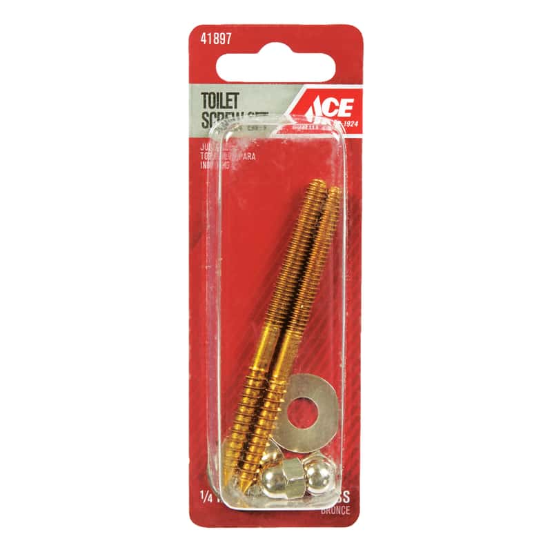 Ace Toilet Screw Set Brass Ace Hardware