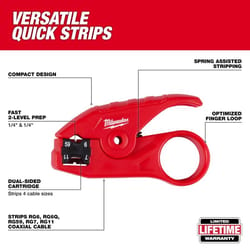 Milwaukee 3.74 in. L Coax Cable Stripper