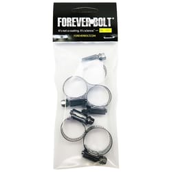 FOREVERBOLT 11/16 in to 1-1/4 in. SAE 12 Black Hose Clamp Stainless Steel Band