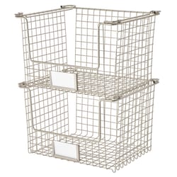 InterDesign Classico 7.75 in. H X 12 in. W X 10 in. D Stackable Storage Basket Set