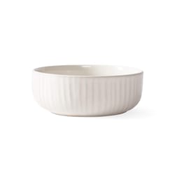 Pet Shop by Fringe Studio Cream Canvas River Ribbed Ceramic Medium Pet Bowl