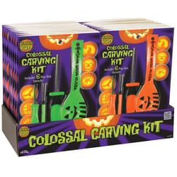 Fun World Pumpkin Pro Orange/Green 11 in. Colossal Carving Kit