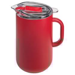 Served 2 L Strawberry Vacuum-Insulated Pitcher Stainless Steel