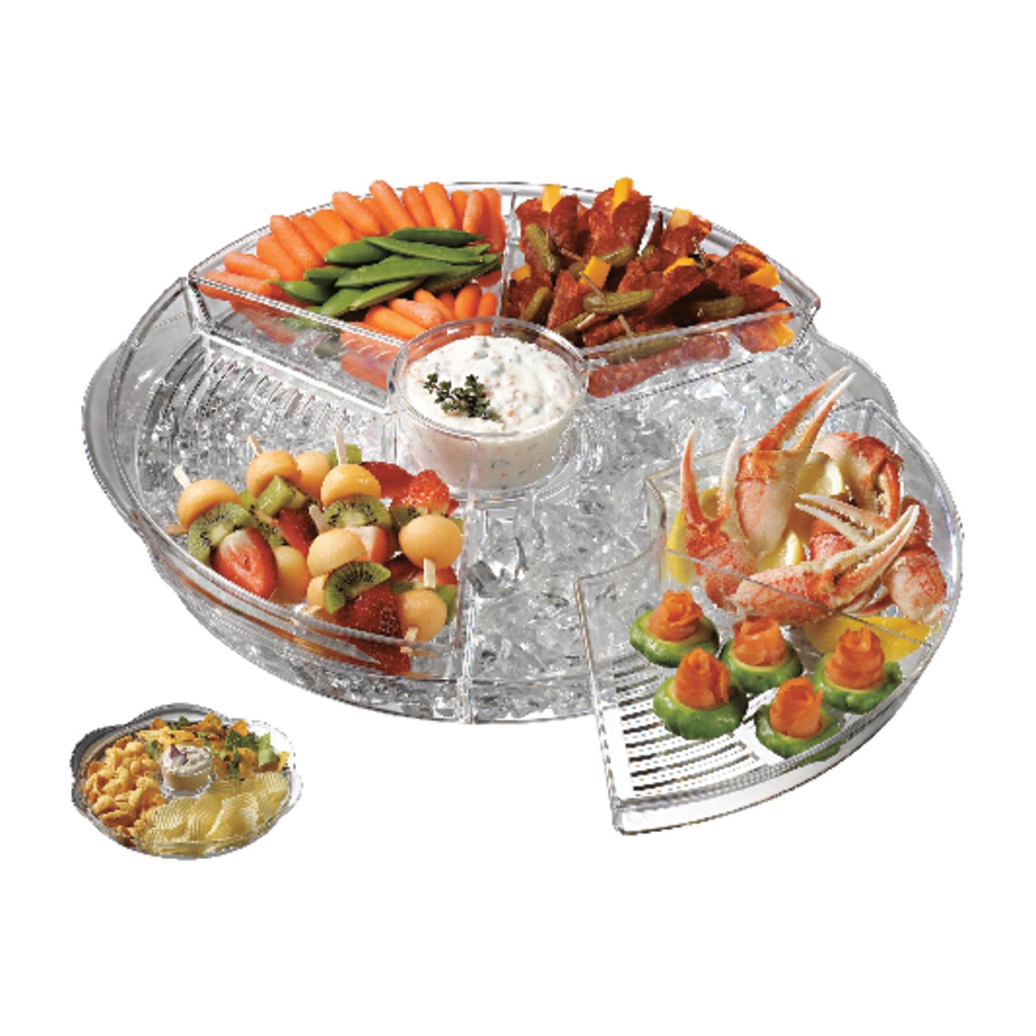 Prodyne Clear Plastic Appetizer Tray 1 pk Uae Electronic uaeelectronic.com