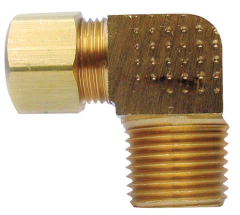 Pro Trucking Products: 3/8 Pipe Thread X 3/8 Nylon Tubing 90 Degree Male Elbow  Compression Fitting