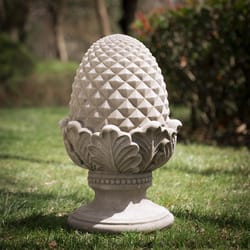 Glitzhome Resin Gray 16.5 in. Artichoke Garden Statue