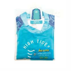 Juice Box L Long Sleeve Youth Light Blue Swim Tee Rash Guard Shirt