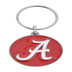 HILLMAN NCAA Tempered Steel Red Split Ring Keychain