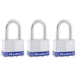 Master Lock 2 in. W Laminated Steel Double Locking Exterior Padlock