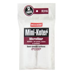 Wooster Mini-Koter Microfiber 4 in. W X 3/8 in. S Mini Paint Roller Cover 2 pk