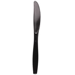 Dixie Black Plastic Dinner Knife 1000 pk