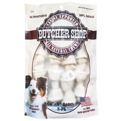 Butcher Shop All Size Dogs All Ages Rawhide Bone Natural 4 - 5 in. L 8 pk