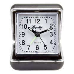La Crosse Technology Equity 3.5 in. Black Travel Alarm Clock Analog Battery Operated