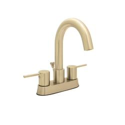 Huntington Brass Euro Satin Brass Centerset Bathroom Sink Faucet 4 in.