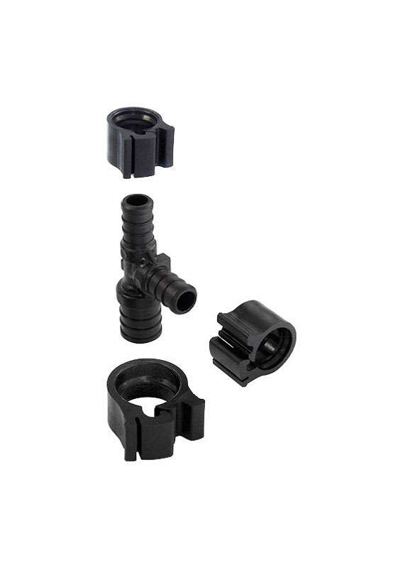 Flair-It PEXLock 3/4 in. PEX X 1/2 in. D PEX Reducing Tee with Clamps ...