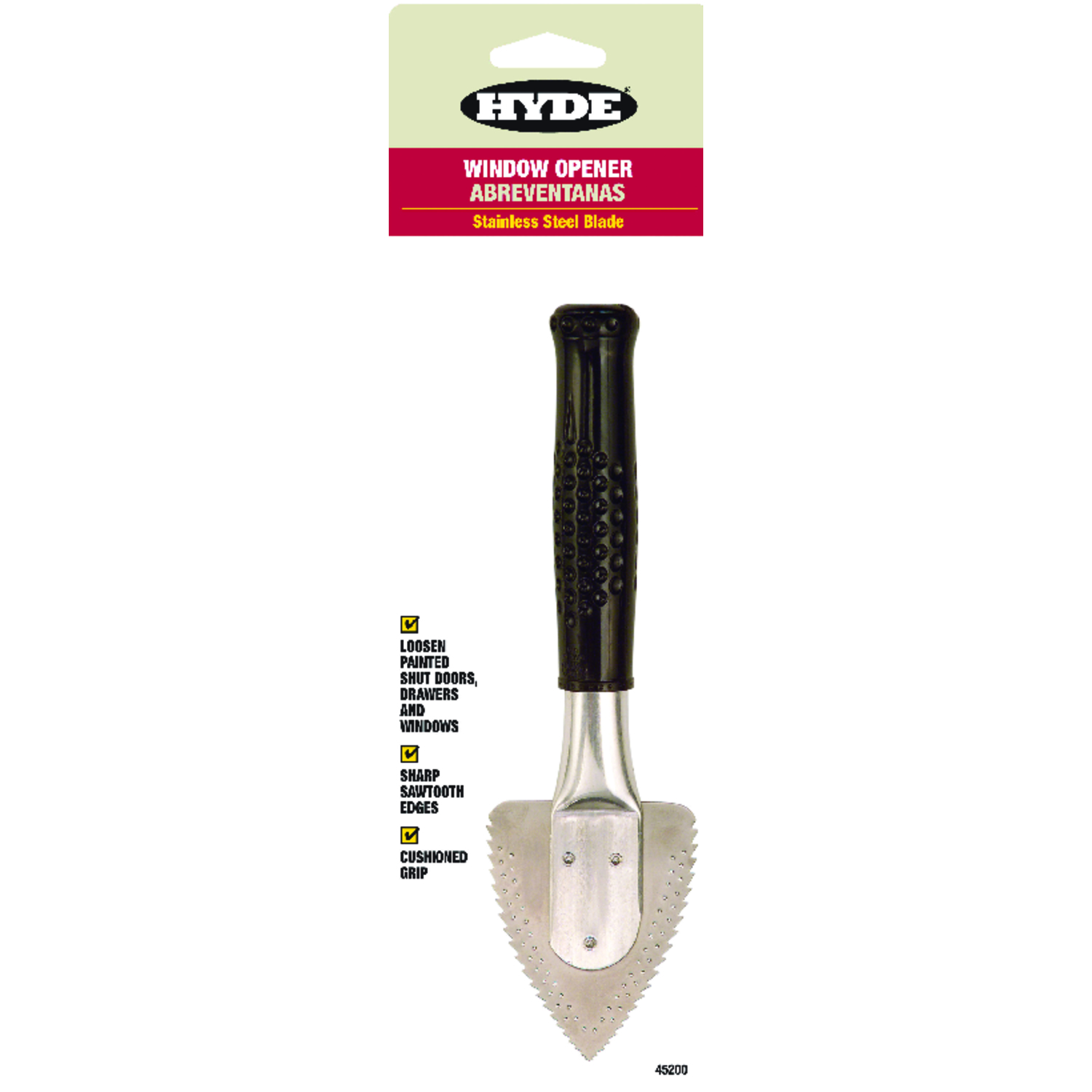 Photos - Putty Knife / Painting Tool Hyde Black Stainless Steel Window Opener 45200