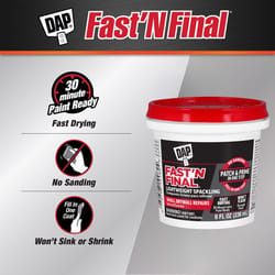 DAP Fast 'N Final Ready to Use White Lightweight Spackling Compound 8 oz