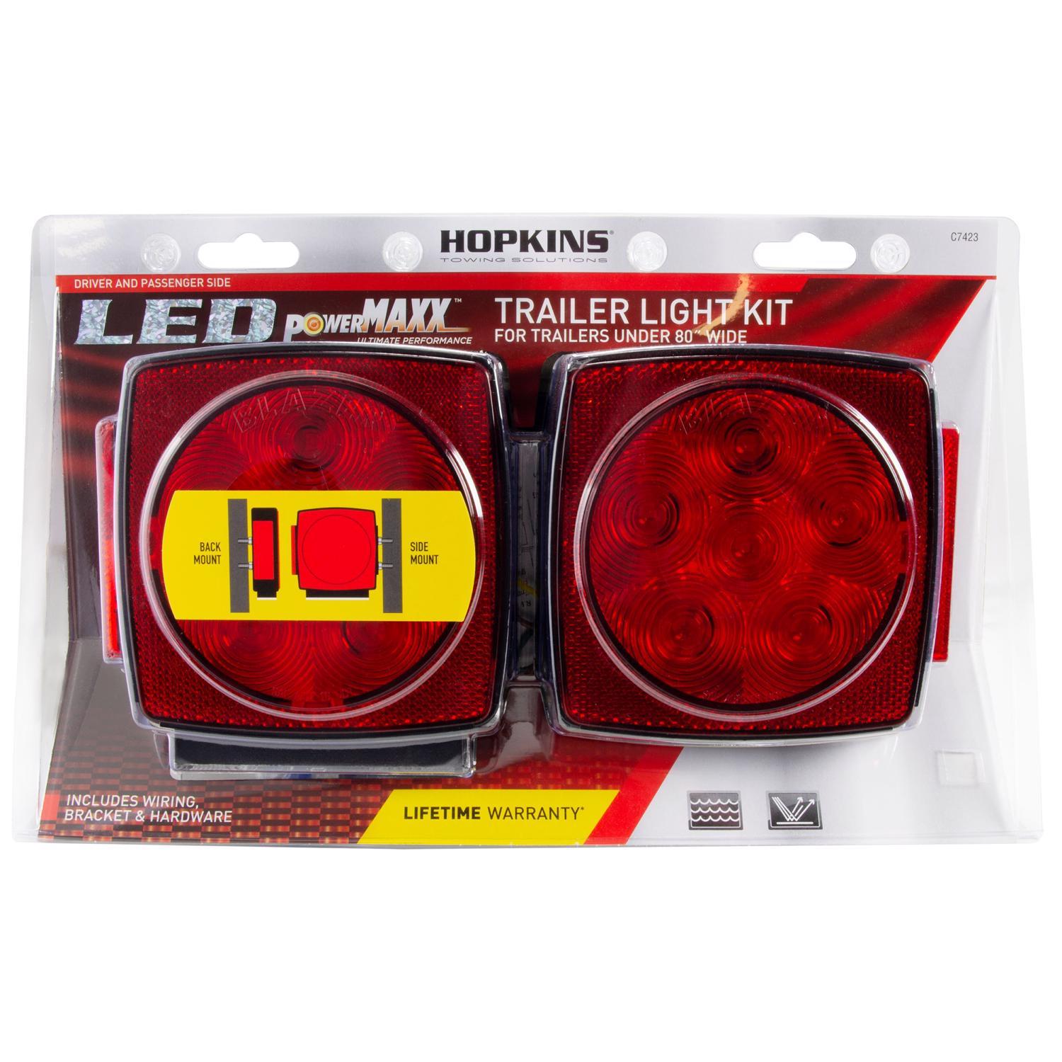 Hopkins Red Square Stop/Tail/Turn LED Light Kit Mfr# C7423