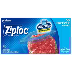 Ziploc 1 qt Clear Freezer Bag 38 pk