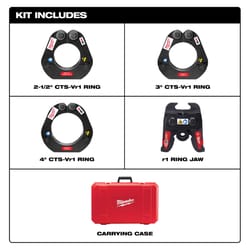 Milwaukee M18 4 in. Press Ring Kit Black 4 pc