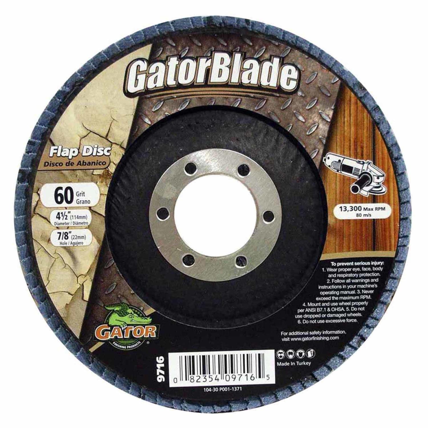 その他 una Gator 4-1/2 in. D X 7/8 in. Zirconia Aluminum Oxide Flap
